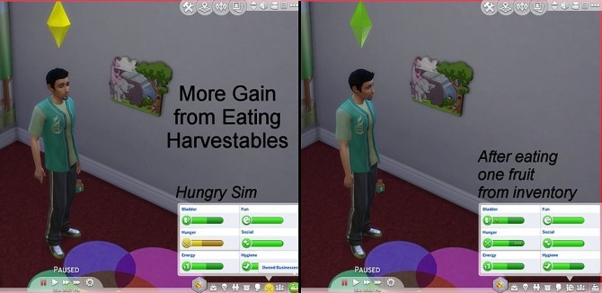 Sims 4 Gain More from Eating Harvestables at Pearlbh Sims Mods & Stuff