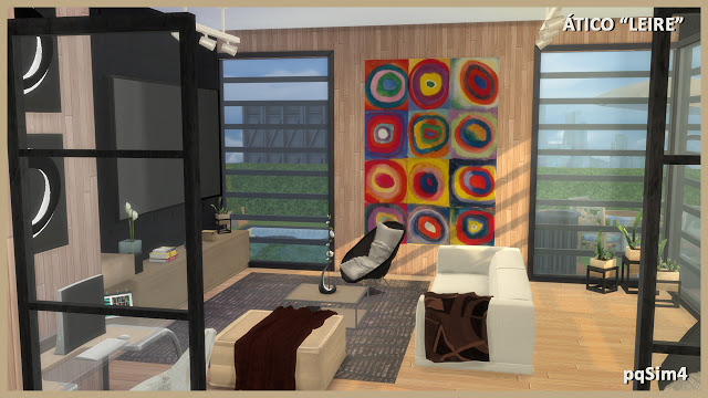 Sims 4 Leire attic by Mary Jiménez at pqSims4