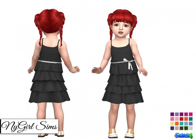 Sims 4 Layered Tank Dress with Bow at NyGirl Sims