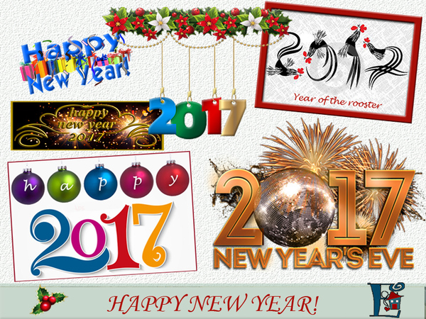 Sims 4 Happy New Year wall set by Evi at TSR