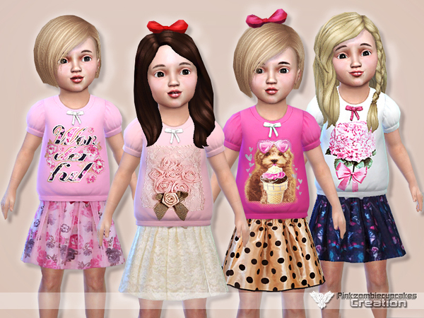 Sims 4 Precious Casual Collection for Toddler by Pinkzombiecupcakes at TSR