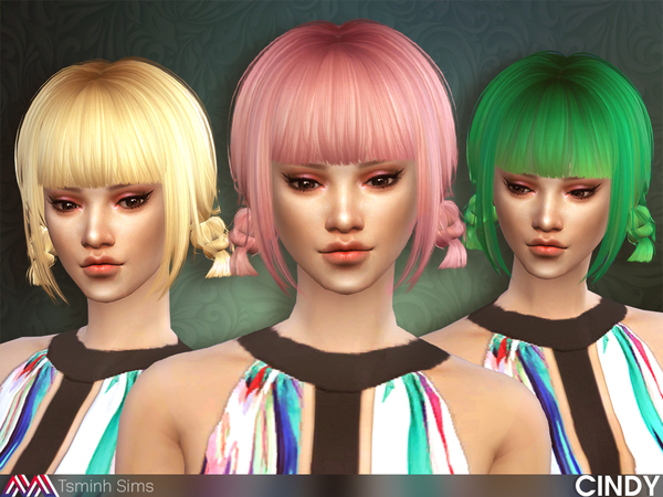 Sims 4 Cindy Hair 25 by TsminhSims at TSR