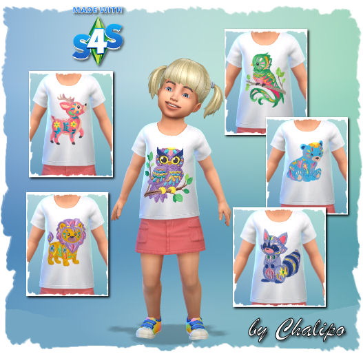 Sims 4 Toddler Shirts by Chalipo at All 4 Sims