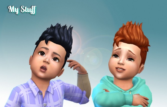 Sims 4 Pompadour Spiky Hair for Toddlers at My Stuff