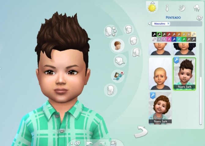 Sims 4 Pompadour Spiky Hair for Toddlers at My Stuff