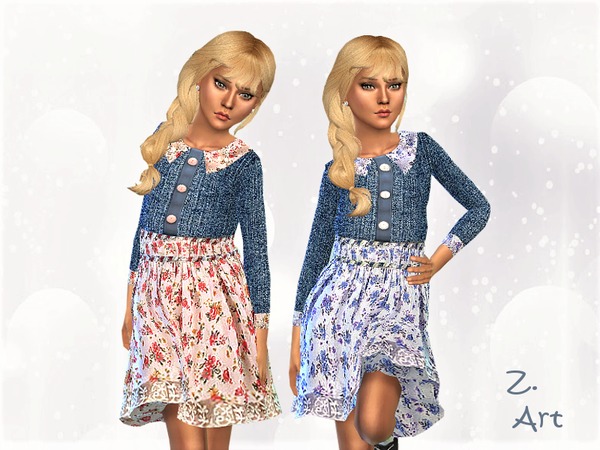 Sims 4 Winter CollectZ. 01 dress by Zuckerschnute20 at TSR