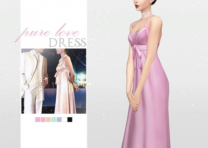 Sims 4 Pure Love Dress at Waekey