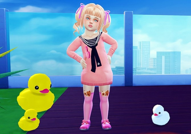 Sims 4 Animate hair 23 momo toddler version at Studio K Creation