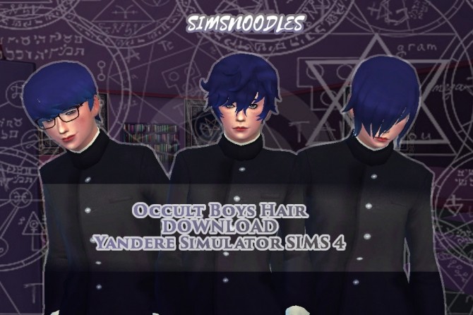 Sims 4 Occult Boys Hair at SimsNoodles