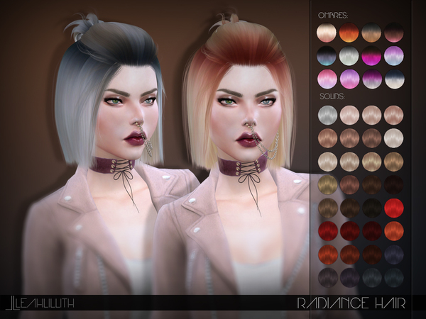Sims 4 Radiance Hair by Leah Lillith at TSR