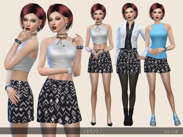 Sims 4 Miniskirt by Paogae at TSR