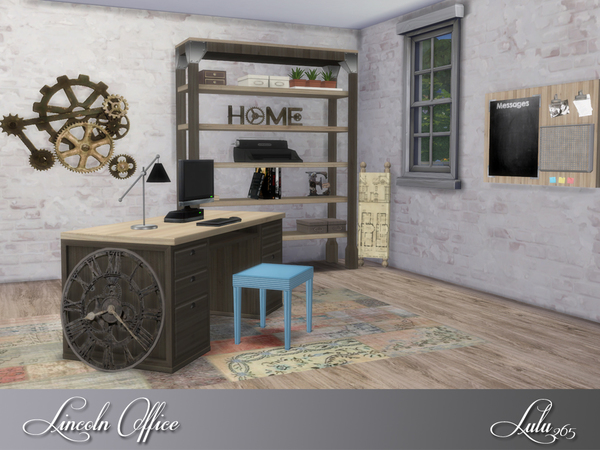 Sims 4 Lincoln Office by Lulu265 at TSR