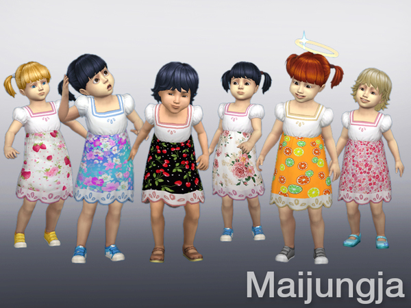 Sims 4 Cute Short Dress Toddler by maijungja at TSR