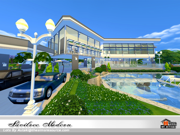 Sims 4 Savitree Modern house by autaki at TSR