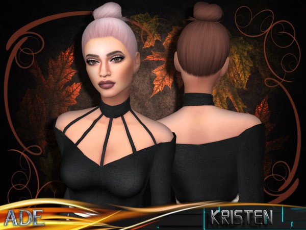 Sims 4 Kristen hair by Ade Darma at TSR