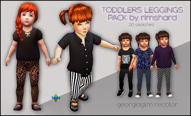 Sims 4 Toddler leggings pack at Rimshard Shop