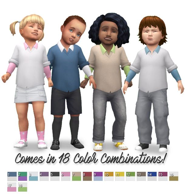 Sims 4 Toddler Sweater Shirt at Historical Sims Life
