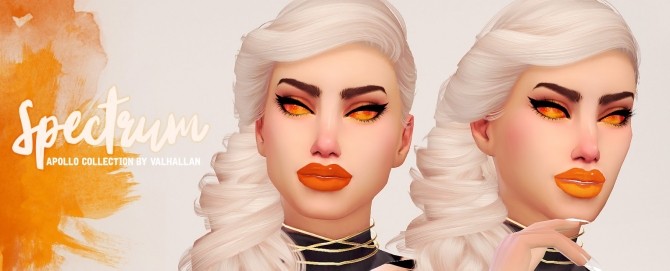 Sims 4 Spectrum the Apollo Collection set with shiny and matte lipsticks at Valhallan