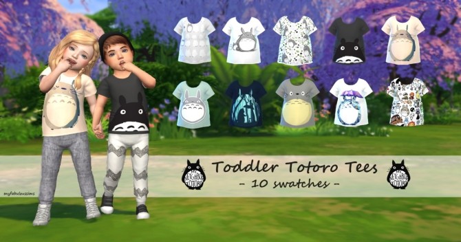 Sims 4 Toddler Totoro Tees at My Fabulous Sims