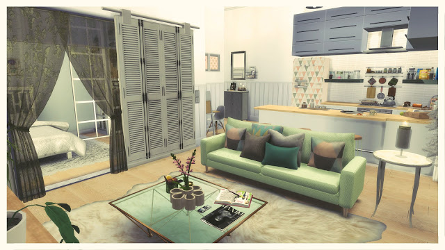 Sims 4 Apartment Renovation II Art District at Dinha Gamer