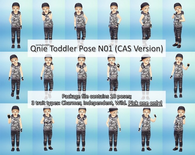 Sims 4 Qnie Toddler Pose N01 (CAS Version) at qvoix – escaping reality