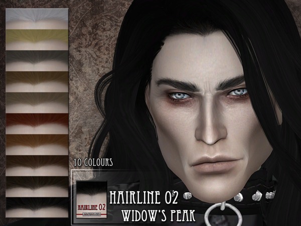 Sims 4 Hairline 02 Widows Peak by RemusSirion at TSR