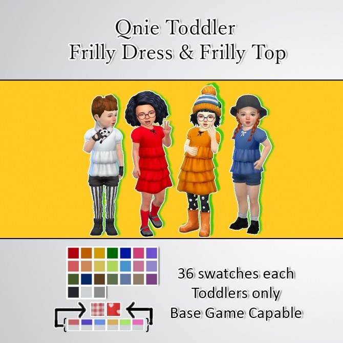 Sims 4 Qnie Toddler Frilly Top & Dress at qvoix – escaping reality
