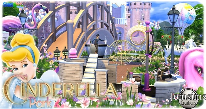 Sims 4 Cinderella park at Jomsims Creations