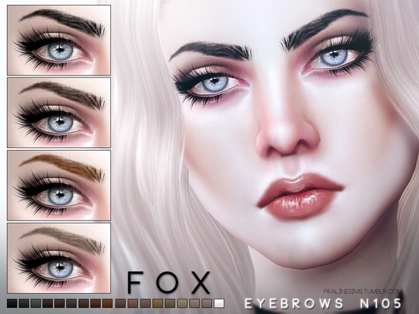 Sims 4 Fox Eyebrows N105 by Pralinesims at TSR