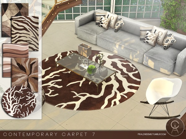 Sims 4 Contemporary Carpets 7 by Pralinesims at TSR