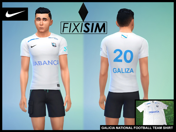 Sims 4 Galician national football team shirt by FixiSim at TSR