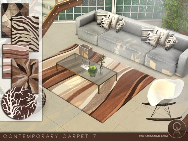 Sims 4 Contemporary Carpets 7 by Pralinesims at TSR