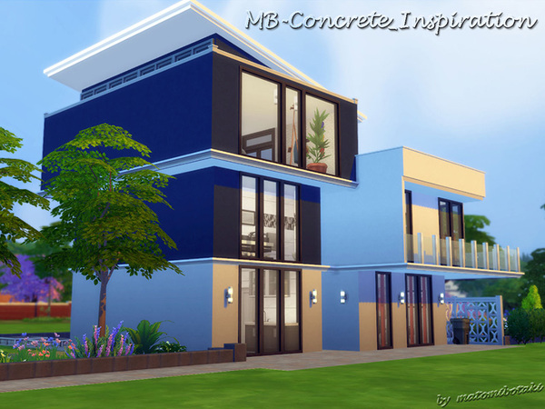 Sims 4 MB Concrete Inspiration by matomibotaki at TSR