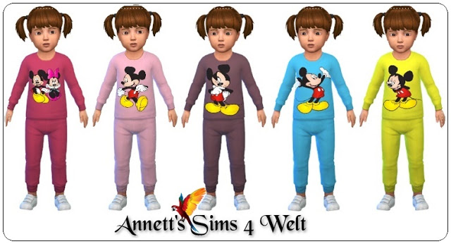Sims 4 Toddlers Sweater & Pants Micky at Annett’s Sims 4 Welt