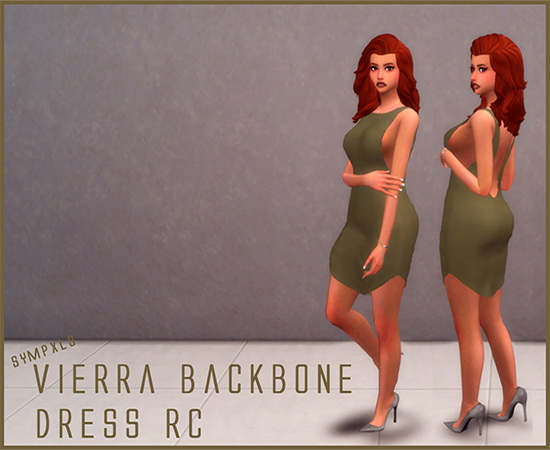 Sims 4 Vierra Backbone RC dress by Sympxls at SimsWorkshop