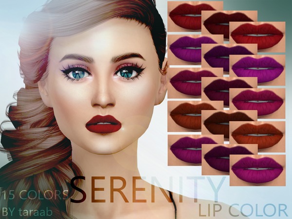 Sims 4 Serenity Lip Color by taraab at TSR