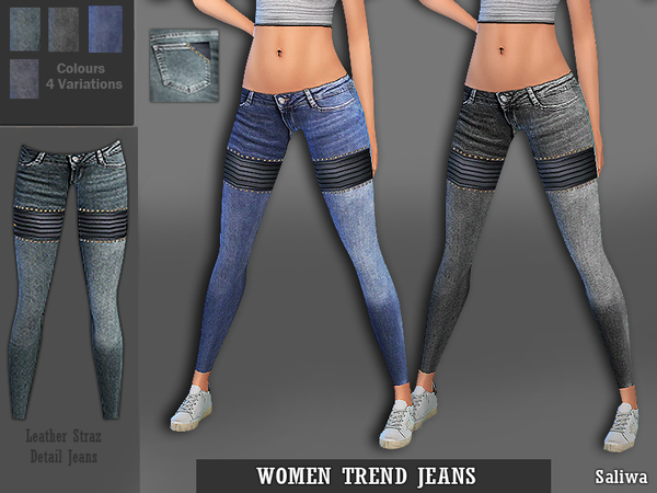 Sims 4 Women Trend Jeans by Saliwa at TSR