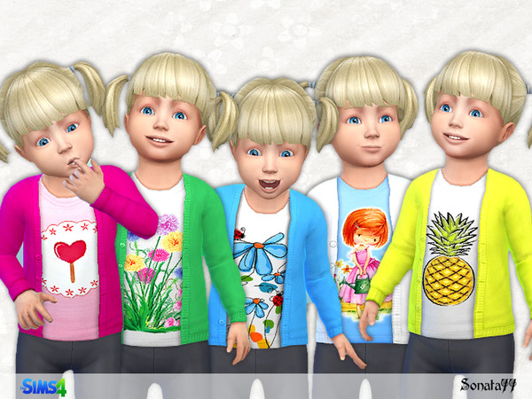 Sims 4 Cardigan for toddler girl by Sonata77 at TSR
