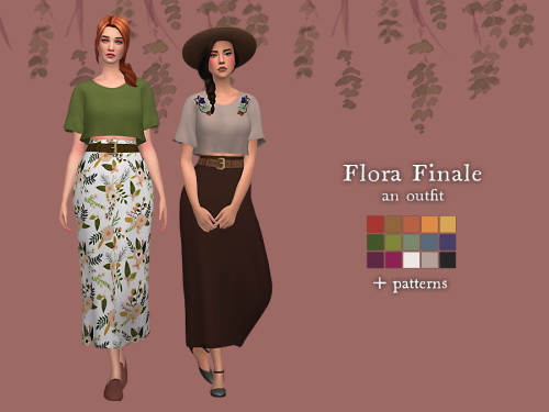 Sims 4 Flora finale outfit at Nolan Sims