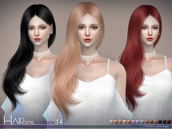 Sims 4 Helen n14 hair by S club at TSR