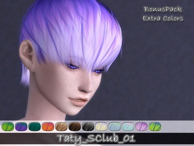 Sims 4 S club 01 BonusPack Hair retextures Extra Colors by Taty86 at SimsWorkshop
