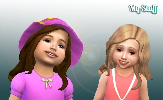 Sims 4 Long Curls for Toddler at My Stuff