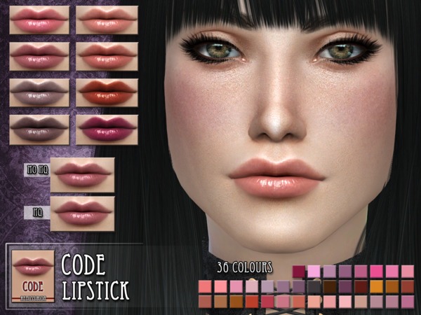 Sims 4 Code Lipstick by RemusSirion at TSR