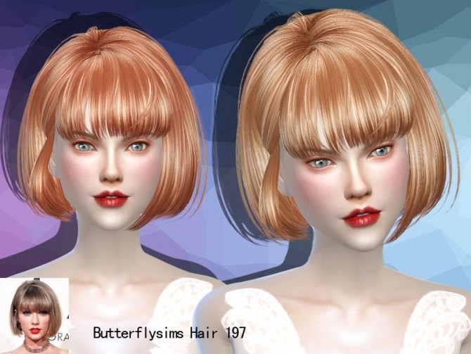 Sims 4 B fly Hair 197 (Pay) by YOYO at Butterfly Sims