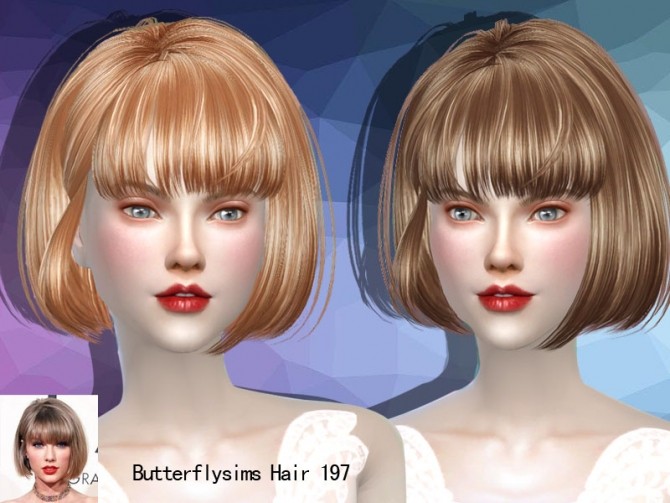 Sims 4 B fly Hair 197 (Pay) by YOYO at Butterfly Sims