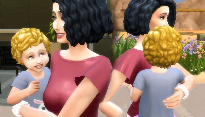 Sims 4 Medium Curly Conversion for Toddlers at My Stuff