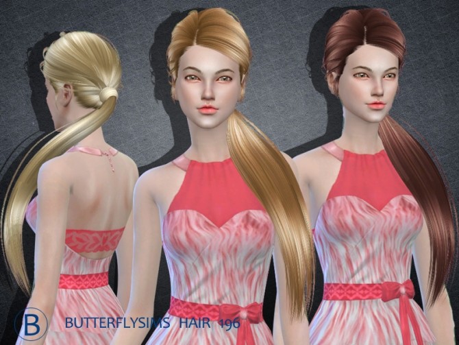 Sims 4 B fly hair AF 196 (Pay) at Butterfly Sims