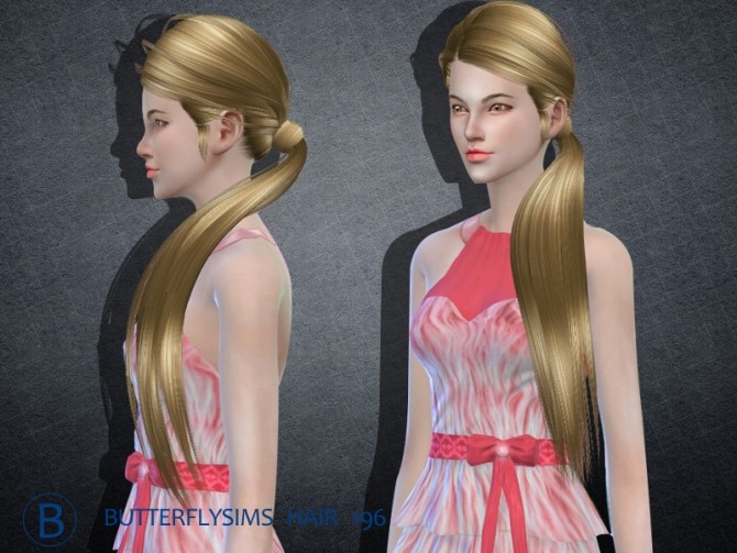 Sims 4 B fly hair AF 196 (Pay) at Butterfly Sims