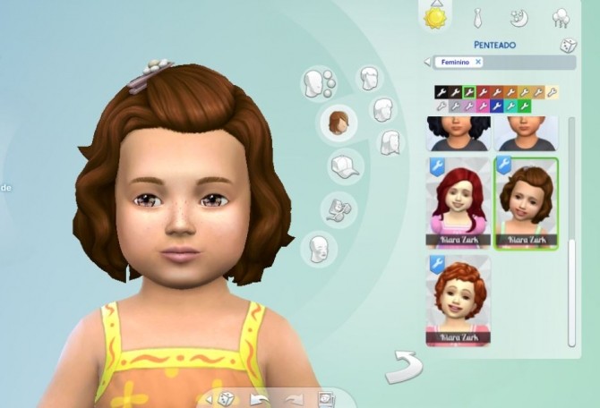 Sims 4 Short Wavy Pinned for Toddlers at My Stuff