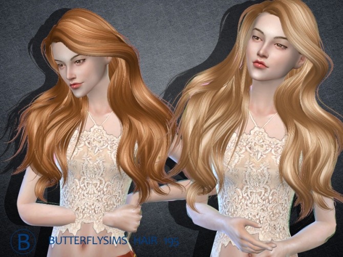 Sims 4 B fly hair 195 (Pay) by YOYO at Butterfly Sims